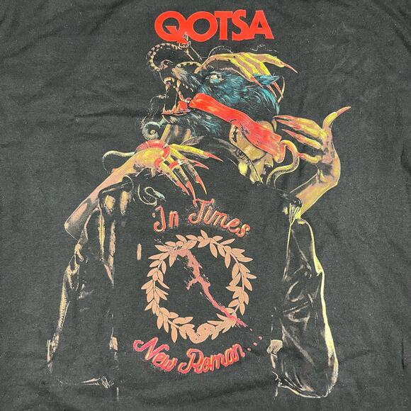 Queens of the Stone Age Tour In Times New Roman The End is Nero T Shirt 2XL New - Picture 2 of 5